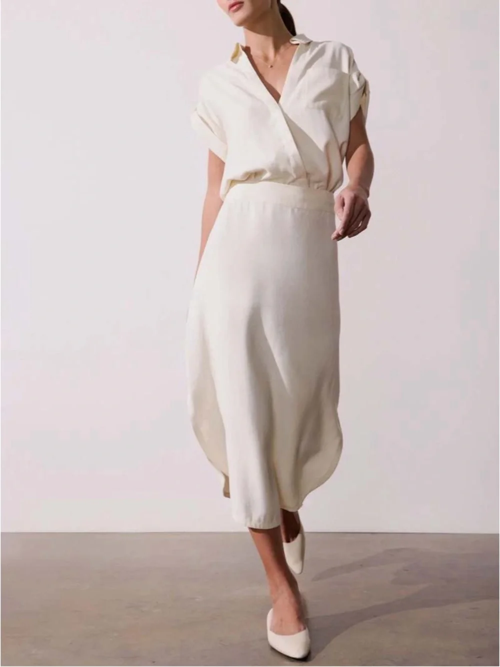 Brochu Walker Cabas Skirt Calico Midi Minimalist, L